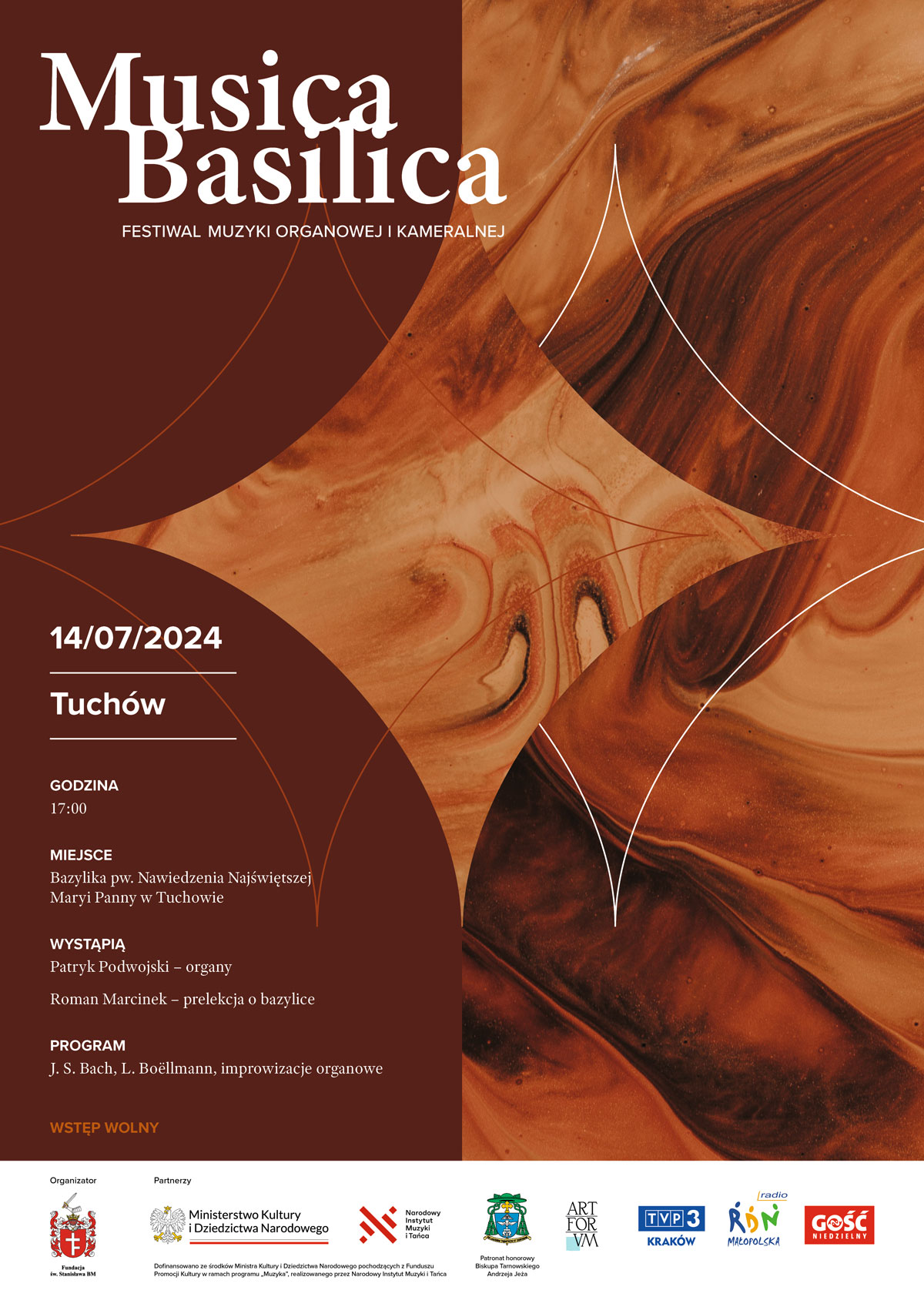 Festiwal Muzyki Organowej i Kameralnej “Musica Basilica” w Sanktuarium w Tuchowie 14.07.2024